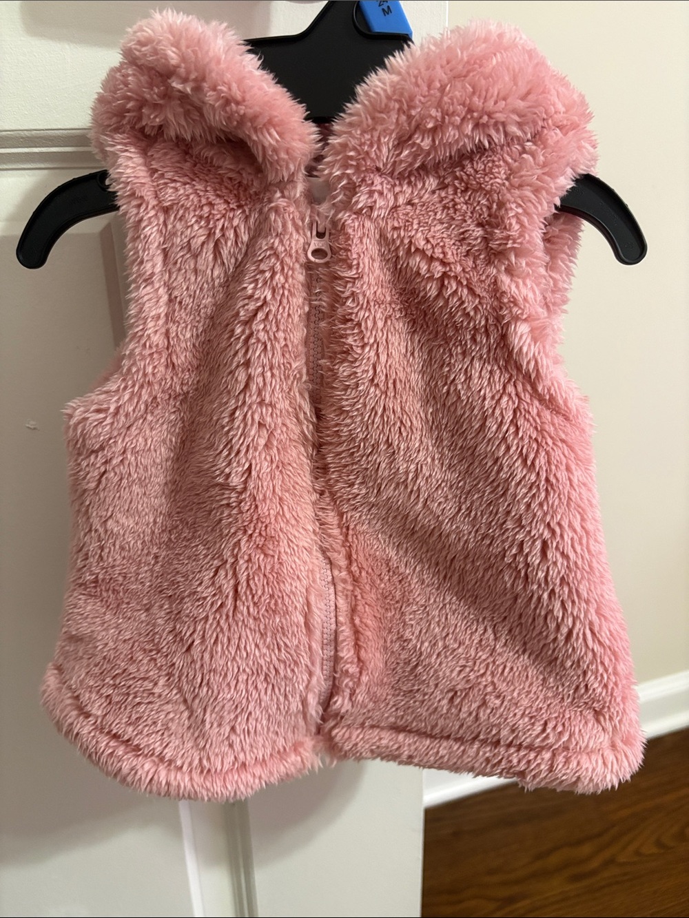 Kids Pink Fuzzy Hooded Garment